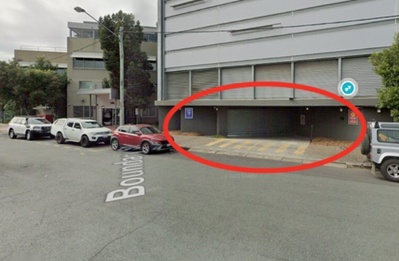 The entrance to Queensland Theatre’s undercover car park.